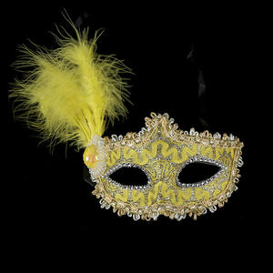 Longstar 2023 Hotselling En Gros <span class=keywords><strong>Venise</strong></span> Style En Cuir Plume Mascarade Masque Avec Chapeau Décoratif Pour Halloween - Product Image 5