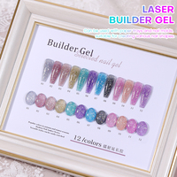 Ensemble de gel de construction laser pailleté certifié CPSR, 24 couleurs, sans HEMA/TPO, collection de gels durs professionnels pour ongles