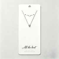 Carte à bijoux en carton écologique et recyclable avec texte de bénédiction, impression offset, taille personnalisée pour collier, idéale pour un cadeau assorti