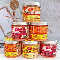 Turmeric Exfoliating Sugar 500g Brightening and Moisturizing for the Entire Body. Rubbing Mud for Chicken Skin Exfoliation. Rose
