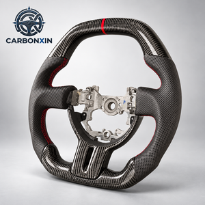 Volant en fibre de carbone forgé rouge à fond plat avec LED pour Toyota 86 GR GT GR86 Subaru BRZ 2012 2013 2014 2015 2017 2020 2023 - Product Image 2