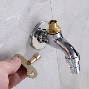 Mevalon Wall Mounted Bibcock Brass Valve Chrome Plated Outdoor Faucet Single Handle Anti Corrosion - Product Image 2
