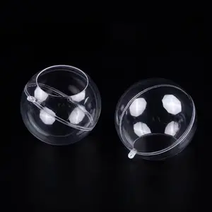 厂家直销供应可开启透明塑料圆球，半开带孔，用于婚礼节日装饰