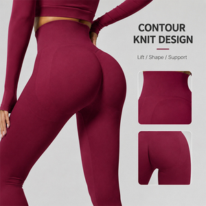 Leggings de Yoga para Mujer, Sin Costuras, Efecto Piel Desnuda, Cintura Alta, Control de Abdomen, Moldeadores, para Gimnasio, Entrenamiento, Running - Product Image 3