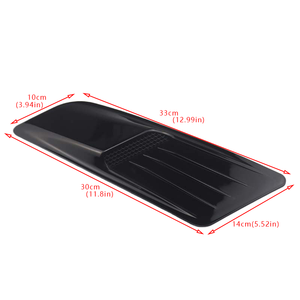 2 pièces <span class=keywords><strong>Grille</strong></span> de ventilation décorative universelle <span class=keywords><strong>pour</strong></span> capot moteur, en fibre de carbone noire, avec autocollant de couverture d'admission d'air - Product Image 5