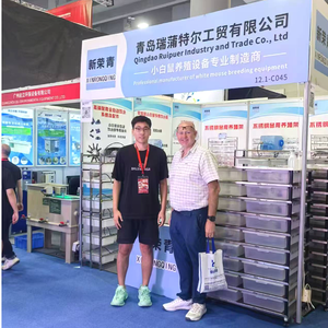 Cage à rats rectangulaire confortable en <span class=keywords><strong>acier</strong></span> inoxydable durable de haute qualité avec plateau en plastique pour l'élevage de souris - Product Image 6