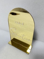 Numéros de table de mariage en acrylique miroir Iangel Gold 1-30, épaisseur 3 mm, avec base plus large pour une meilleure stabilité, utilisation décorative pour les fêtes