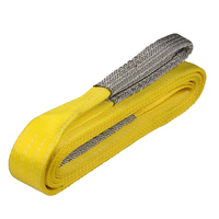 Eslinga de elevación de poliéster amarilla de 3 toneladas, eslinga de cincha, eslinga de tela