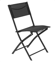 Chaise empilable en métal légère et polyvalente pour l'extérieur, le jardin, la plage, le bureau, le balcon