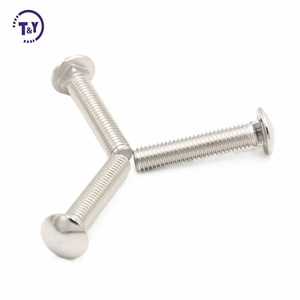 Polished Stainless Steel 304 316 Decorative coach Insert Screws Fine Thread Long Neck <strong>Carriage</strong> <strong>Bolts</strong> - Product Image 4