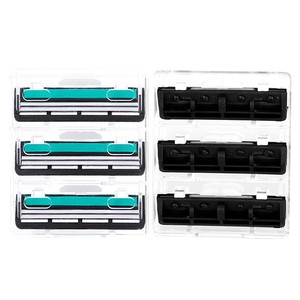 Double Layer Manual Razor Blade Stainless Steel Replacement Heads For Shaving 3 Pack - Product Image 1