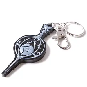Custom shaped double sides quality pvc keychain gifts with light