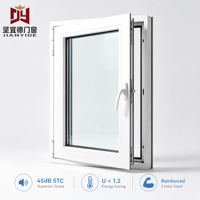 Ventana Abatible de PVC de Alto Aislamiento, Color Personalizado, Resistente al Viento y al Agua, para Proyectos de Renovación de Edificios de Apartamentos