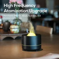 Diffuseur d'arômes projecteur d'étoiles, humidificateur USB, veilleuse à flamme colorée, brumisateur d'huiles essentielles, machine à brume froide ultrasonique