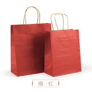 ब्रेड गिंगहैम बायोडिग्रेडेबल वैयक्तिकृत पीपी मीडियम रेड सप्लायर दूसरा चीन थोक पेपर क्राफ्ट शॉपिंग बैग कस्टम