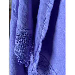 Handmade Crochet <b>Lace</b> Pair of Hemp Towels Durable <b>Fabric</b> with Natural Texture - Product Image 1