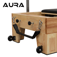 Reformer de Pilates en bois de chêne réglable, durable et de qualité supérieure pour studio de Pilates et entraînement complet du corps