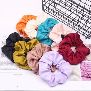 Accessoires de coiffure pour mariage – Nouveauté : Chouchous en satin couleur unie version coréenne, 9 couleurs, élastiques pour cheveux pour femmes - Product Image 3