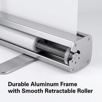 Bannière enroulable rétractable en aluminium YTSF-E5 Mini, format personnalisé, double face, pour salon professionnel, portable