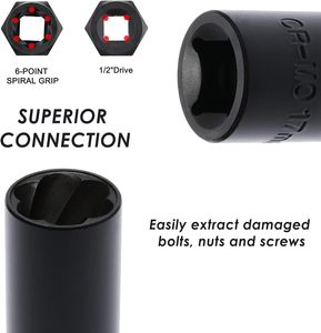 पहिया अखरोट बोल्ट स्टड अर्क हटाने उपकरण - Product Image 2