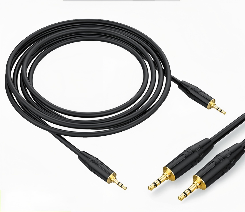 HongXing AUX Audio Cable 3.5mm Public to Bus Live Sound Card Connection Cable 2-meter Mobile Headphone Audio Cable