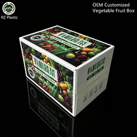 Fournisseur OEM de boîtes en PP pour légumes, fruits et fruits de mer, fabrication sur mesure, pliables, gain de place, emballage 100% recyclable, feuille de plastique PP creuse
