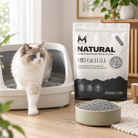 Litière pour chat à base de bentonite, minérale naturelle à base de sodium, agglomération rapide, faible poussière, contrôle des odeurs, anti-adhérente, vente en gros en vrac