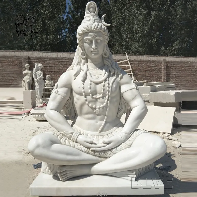 손 조각 실물 크기 부처 조각 인도 신 대리석 정원 주 시바 동상