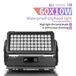 Luz Estroboscópica LED RGBW de 60x10w a Precio de Fábrica, Resistente al Agua IP65, Luz Estroboscópica LED para Escenarios - Product Image 2