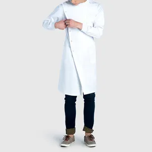 Hot Sale High Quality White Lab Coat Hospital Uniform long white medical laboratory coats form man