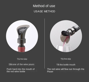 จุกปิดขวดไวน์อเนกประสงค์สีแดงรูปกลีบดอกไม้สำหรับขายส่ง อุปกรณ์บาร์ - Product Image 4