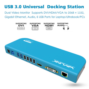 Wavlink <span class=keywords><strong>USB</strong></span> 3.0 Màn hình kép hiển thị phổ Docking Station HDMI tương thích Video Gigabit âm thanh 6 cổng <span class=keywords><strong>USB</strong></span> cho Máy Tính Xách Tay <span class=keywords><strong>PC</strong></span> - Product Image 3