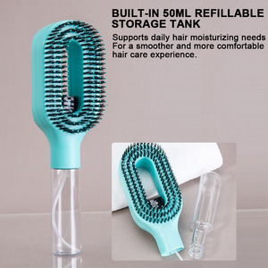 Brosse démêlante manuelle 2-en-1 <span class=keywords><strong>avec</strong></span> pulvérisateur d'eau et coussin d'<span class=keywords><strong>air</strong></span>, anti-frisottis, <span class=keywords><strong>avec</strong></span> réservoir de 50 ml - Product Image 5