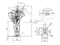 Colonne de direction pour engins de construction avec boîtier d'instrumentation pour chargeuse OEM
