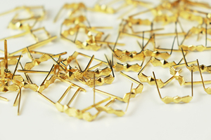 Ganci a Fiocco in Ottone con Perline di Cristallo Ottagonali per Parti di Lampadari - Product Image 3