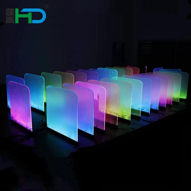 Non-standard Size Custom Smart Acrylic Backlight RGB 5050 LED WS2811 Light Guide Board DMX512 Voice Control Mack Jazz Bar KTV