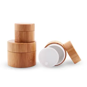 Cosmetic packaging 5g 8g 15g 20g 30g 50g 100g 150g bamboo cosmetic jar,wholesale cosmetic jars empty bamboo