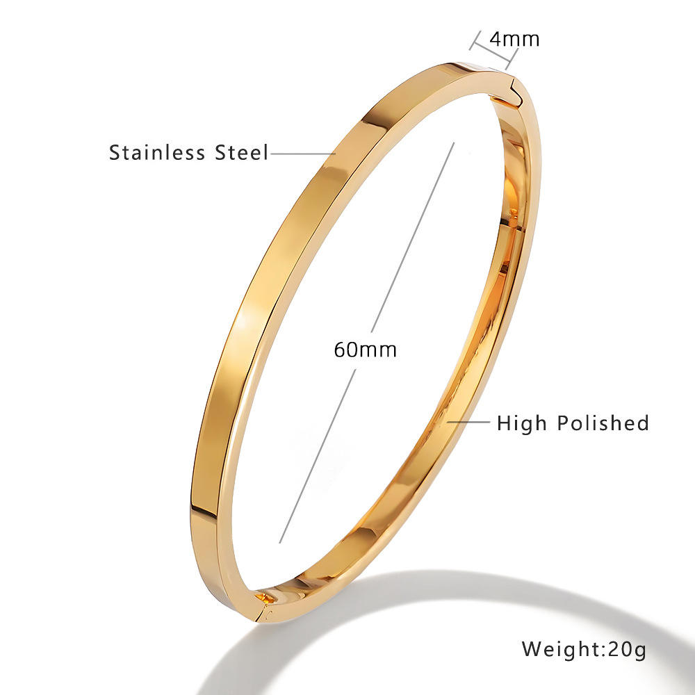 Or brillant poli fin de 4 mm