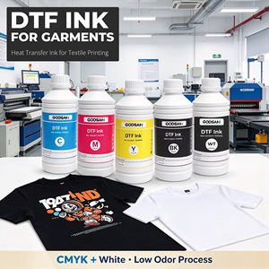 Tinta Blanca DTF de 1000 Ml CMYK de Alta Calidad para Impresión Textil por Transferencia de Calor para Impresora Epson I3200 Xp600 1390 4720 Dx5 L1800 - Product Image 1
