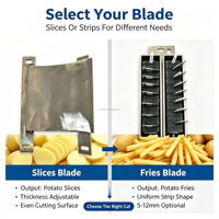 Hete Aanbieding 3-in-1 Aardappelwas-/Schil-/Snijmachine Prijs