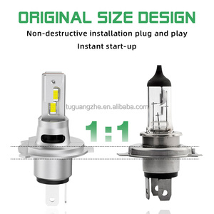 Tgz Fan mát bóng đèn màu trắng tinh khiết 3570 HI/lo chùm H4 xe dẫn Đèn Pha Phụ kiện đèn tự động 66W phụ trợ đầu ánh sáng OEM tùy chỉnh - Product Image 5