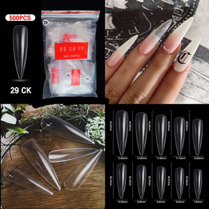 500 autocollants pour ongles français blancs, couverture complète ou partielle, faux ongles pour la manucure - Product Image 2