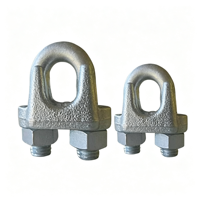 Collier de serrage en U pour câble, type malleable, galvanisé, antidérapant, métrique M6-M32, pour rigging industriel, vente en gros usine