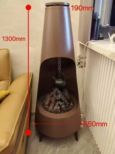 Poêle à <span class=keywords><strong>bois</strong></span> <span class=keywords><strong>suspendu</strong></span>, foyer moderne à feu réel pour hôtel, villa, appartement, salon, chauffage puissant de 50 m³, haute performance - Product Image 6