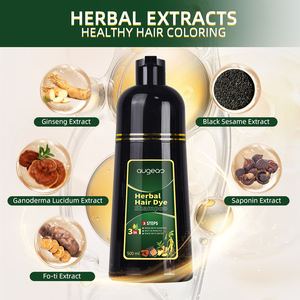 Tinte para el Cabello a Precio de Mayoreo en Guangzhou, Producto Natural a Base de Hierbas para Cubrir las Canas, Color Negro, Sin Amoníaco, Champú para Teñir el Cabello - Product Image 5