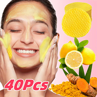 Lotion blanchissante naturelle sans résidus VC, élimination des taches brunes, tampon nettoyant en profondeur au tricarbonate et au curcuma