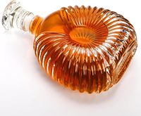 Carafe à whisky en verre de 750 ml, carafe à liqueur en cristal de 25 oz, bouteille à whisky sans plomb pour vodka, brandy, tequila, bourbon