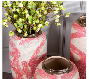 <span class=keywords><strong>Vaso</strong></span> <span class=keywords><strong>in</strong></span> Ceramica con Sfumatura <span class=keywords><strong>Rosa</strong></span>, Decorazione da Tavolo, per Fiori Freschi, Idroponica, Piante Verdi, Vasi per Fiori - Product Image 3