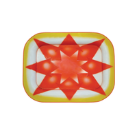 Plaque en émail rectangulaire en fer imprimé de style moyen-oriental avec logo de couleur personnalisée pour le service et la décoration intérieure
