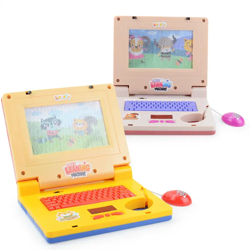 Simulator anak-anak populer mainan Notebook kecerdasan pendidikan awal dengan lampu dan musik hadiah anak perlu baterai